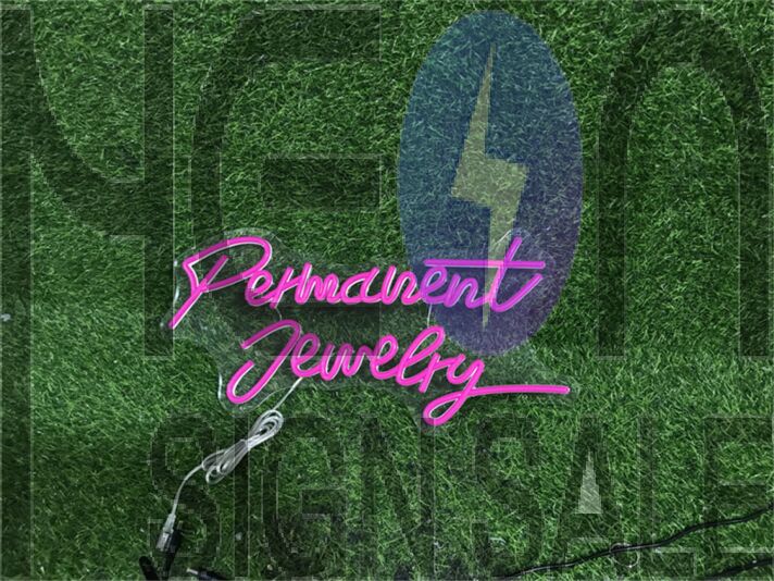 Enhance Your Space: Permanent Jewelry Wall Decor LED Neon Sign for Chic Home, Office, Boutique, and Event Ambiance