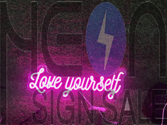 Elevate Weddings, Parties, and Bedroom Ambiance with Pink Love Yourself LED Neon Sign.