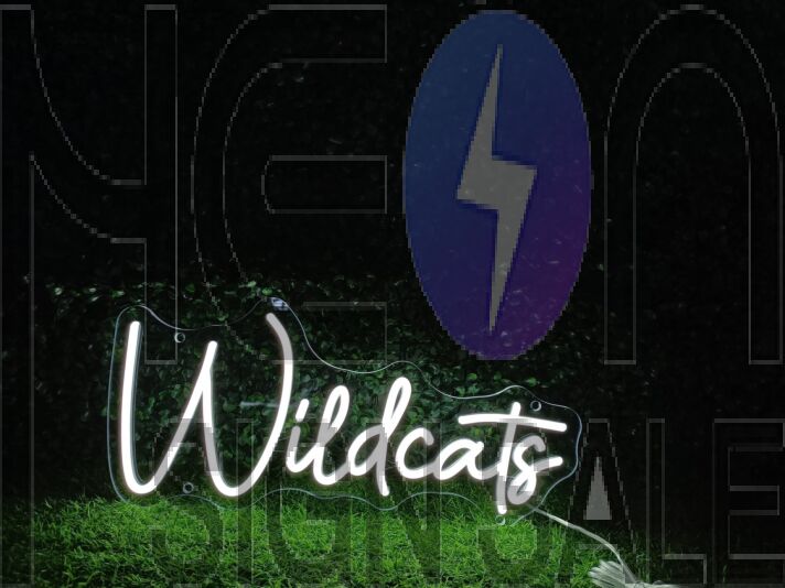 Brighten Up Your Bar, Office, or Game Room with Wildcats White LED Neon Sign.