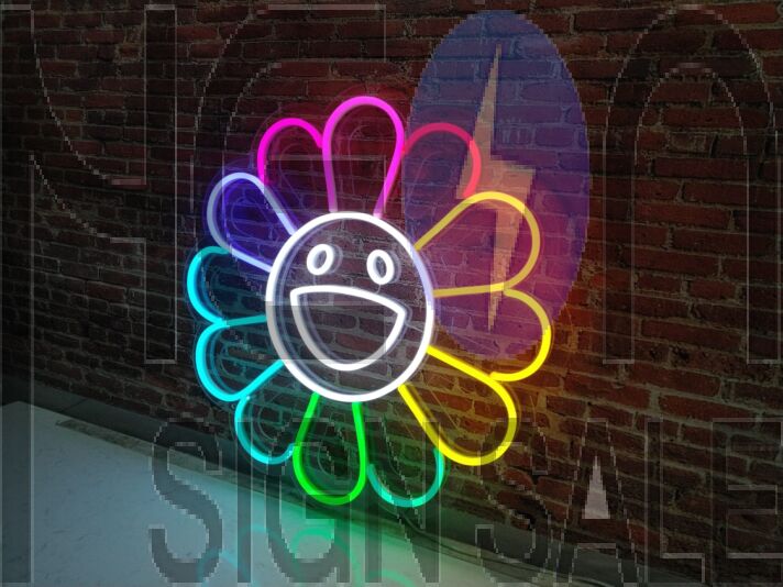 Takashi Murakami Flower LED Sign