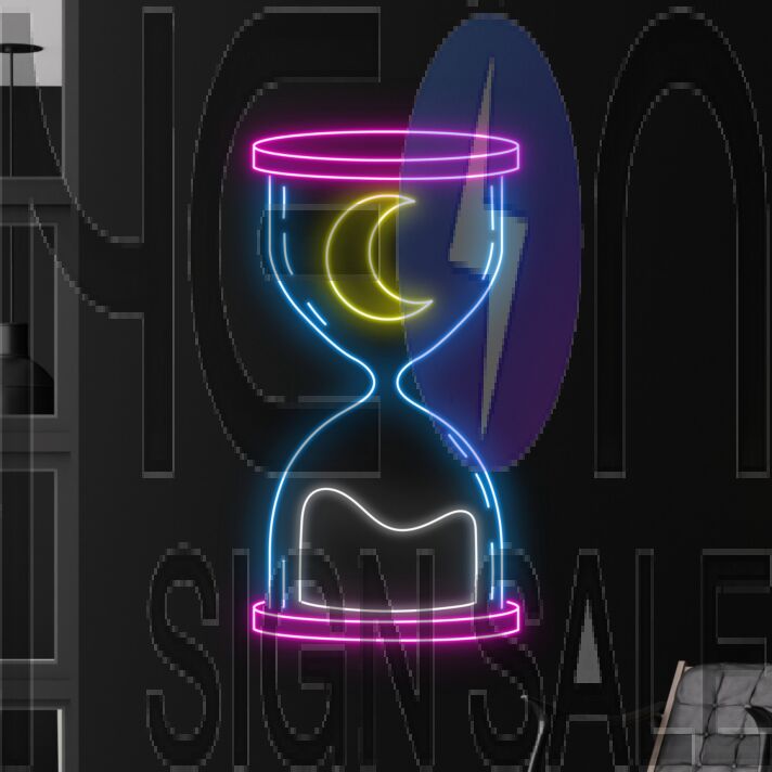 Elevate Your Space with Hourglass Led Neon Sign: Perfect for Restaurants, Home Decor, Bars, and Celebratory Events.