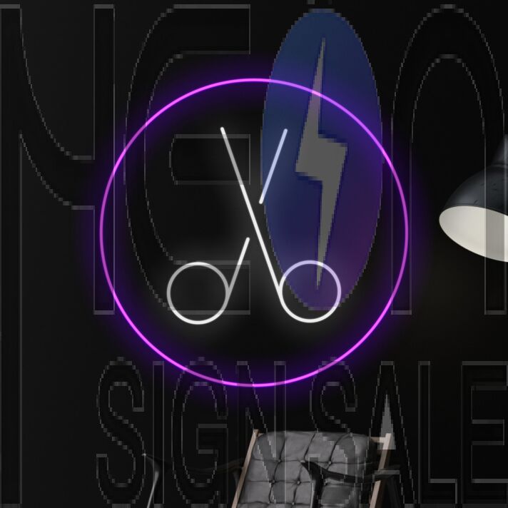 Scissors Neon Led Sign Welcome Spa Logo Wall Art Decor