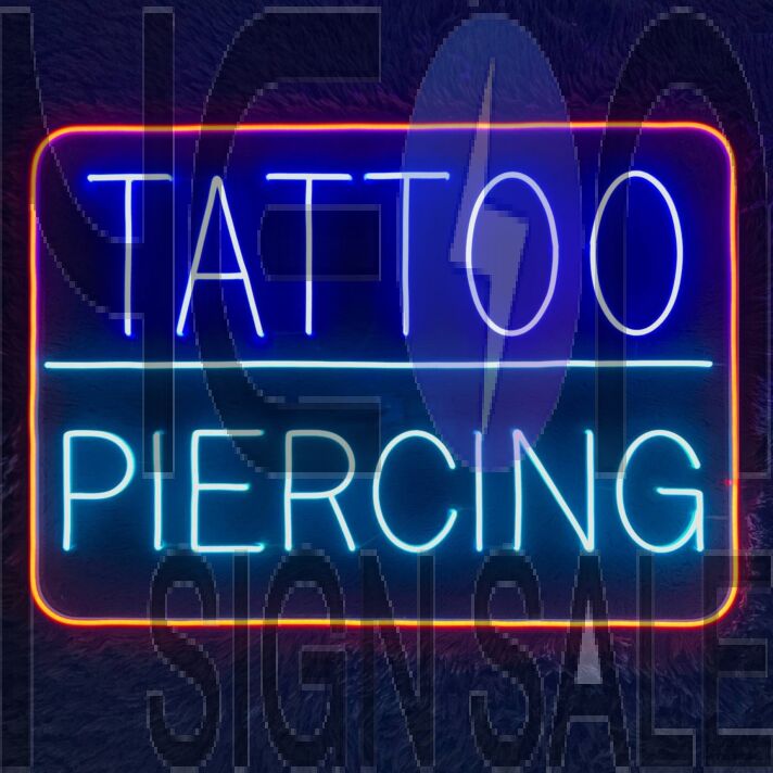 Tattoo Piercing Studio Welcome Led Neon Sign