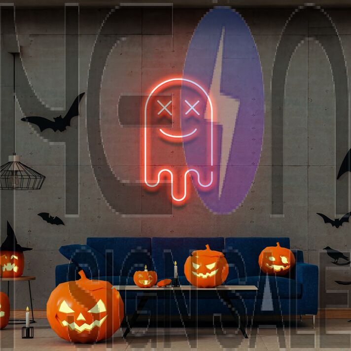 Ghost Led Neon Sign Ghost Halloween Decoration