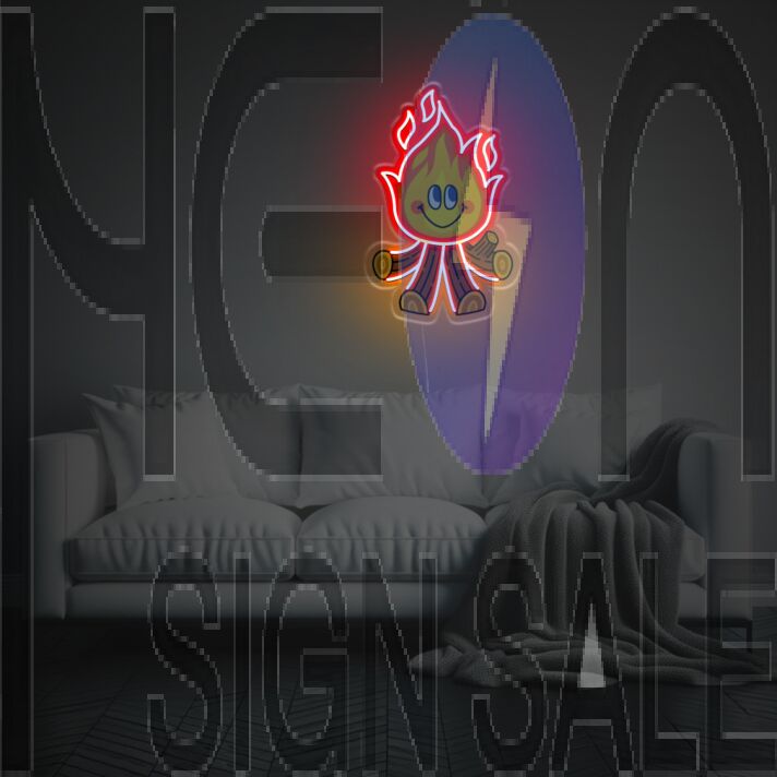 Fire Boy LED Neon Acrylic Artwork