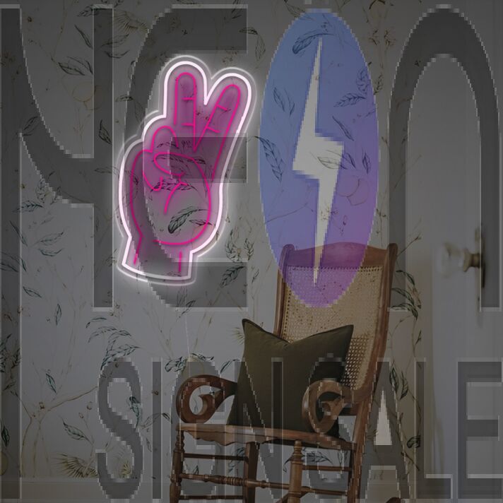 Aesthetic Peace Gesture LED Neon Sign