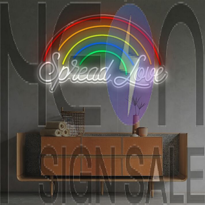 Spread Love Lgbt Pride LED Neon Sign