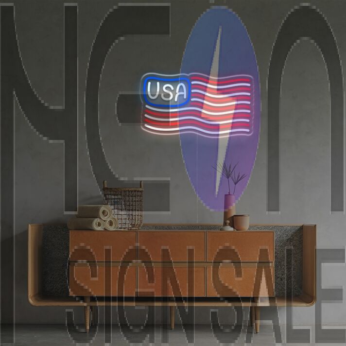 Usa Classic Flag LED Neon Sign