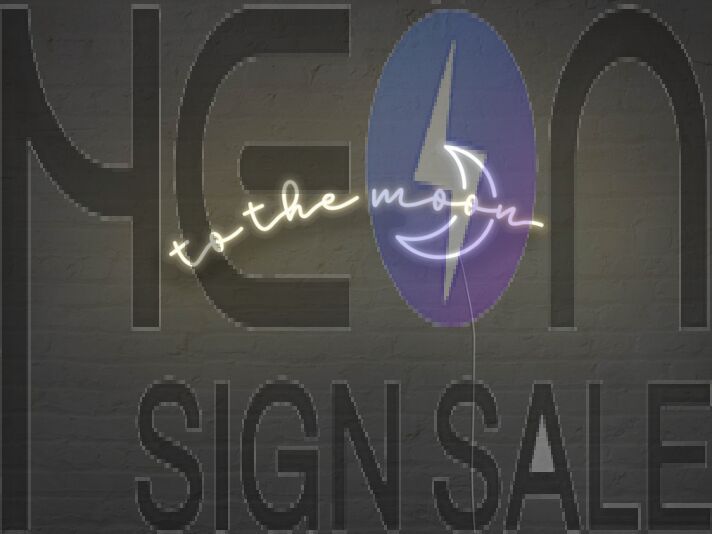 To The Moon Neon Sign