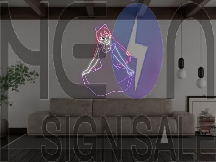 Anime Pretty Girl Neon Sign