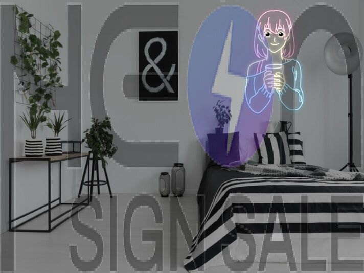 Anime Thirsty Girl Neon Sign