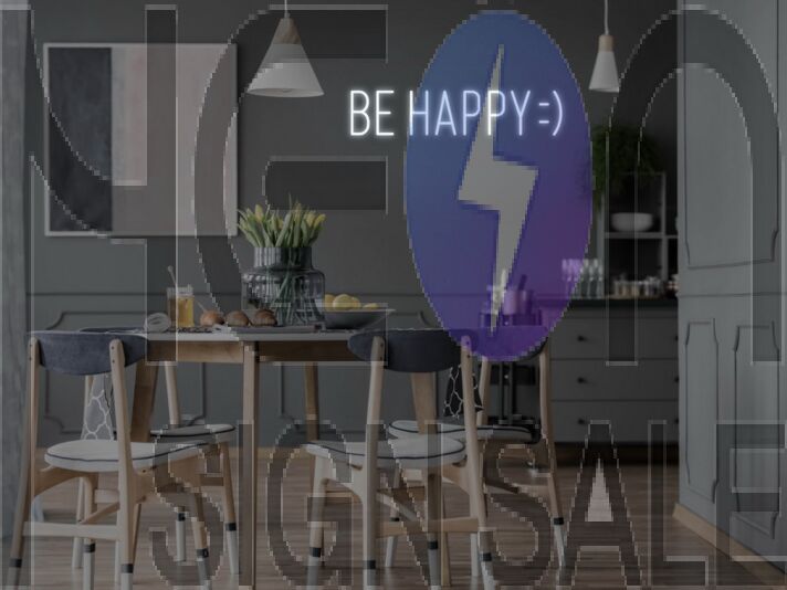 Be Happy Neon Sign