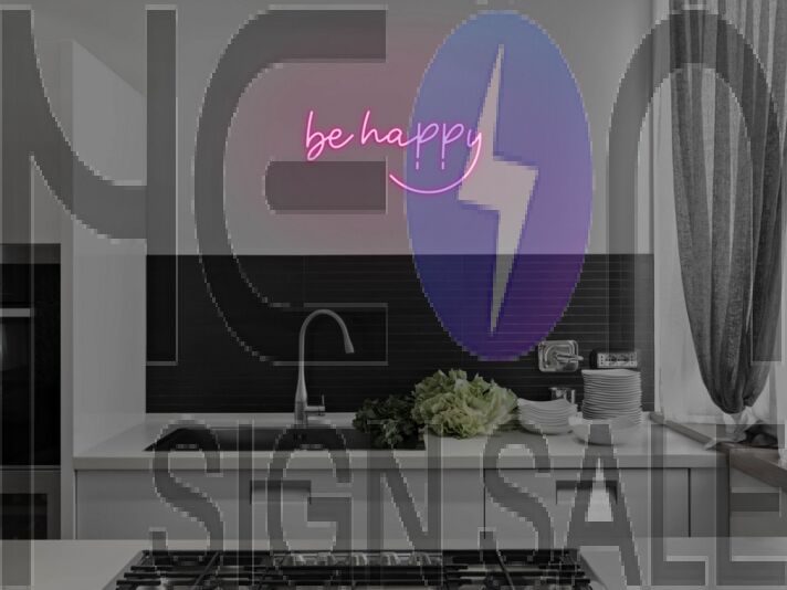 Be Happy Neon Sign