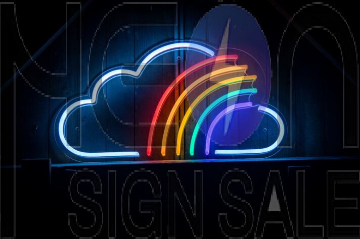 Cloud Rainbow Sign Neon Sign