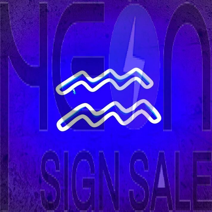 Aquarius Zodiac Neon Sign