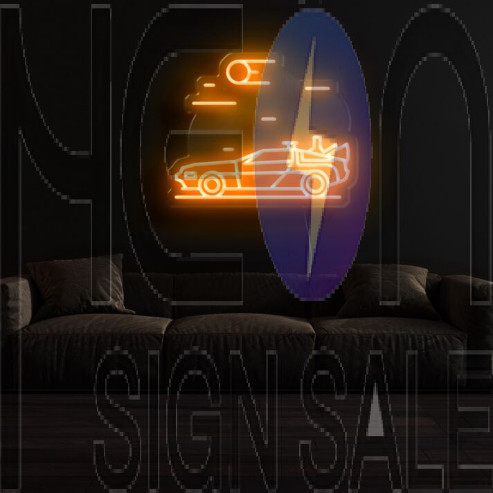 Back to the Future Car Neon Sign