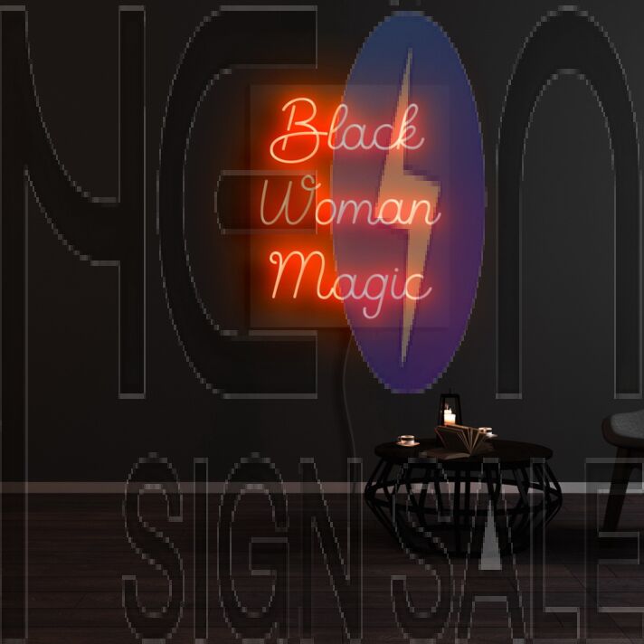 Black Woman Magic Neon Sign