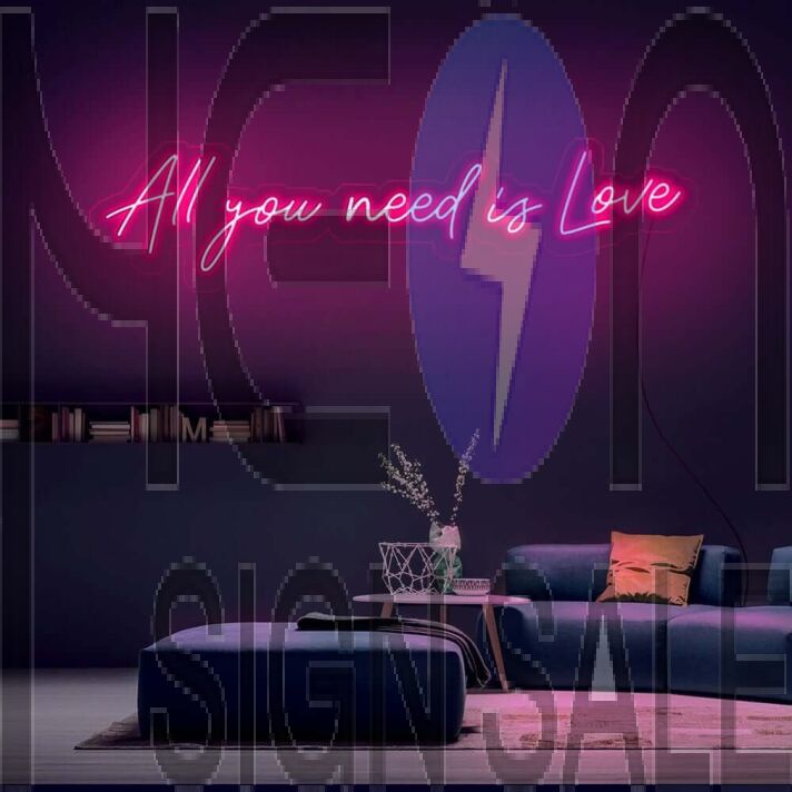 All You Need Is Love V1 Neon Sign