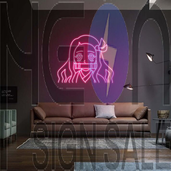 Anime Girl Neon Sign
