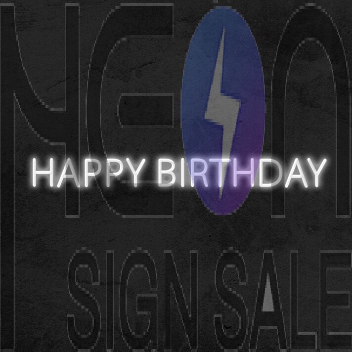 Happy Birthday Neon Sign