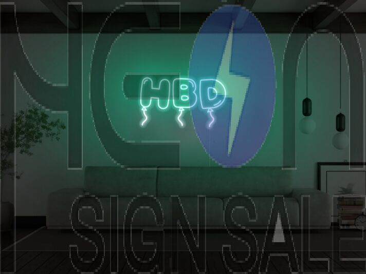 HBD Happy Birthday Neon Sign