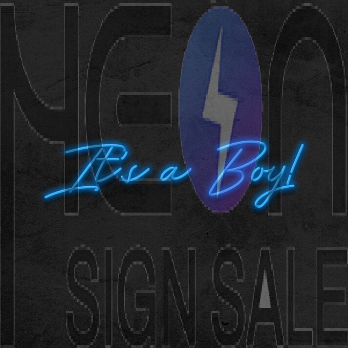 Its A Boy Babyshower Neon Sign