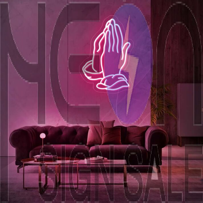 Prayer Hands Neon Sign