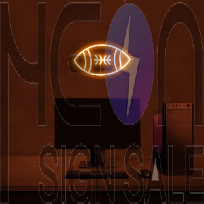 Rugby Ball Neon Sign