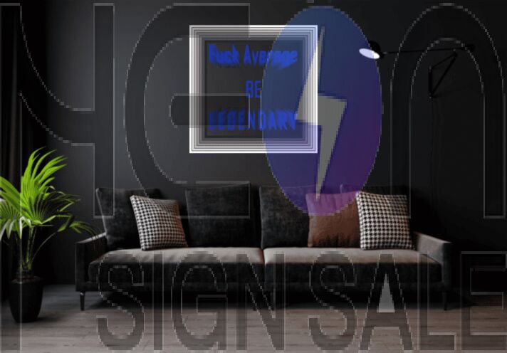 Fuck Average Be Legendary Blue Infinity Mirror Neon Sign