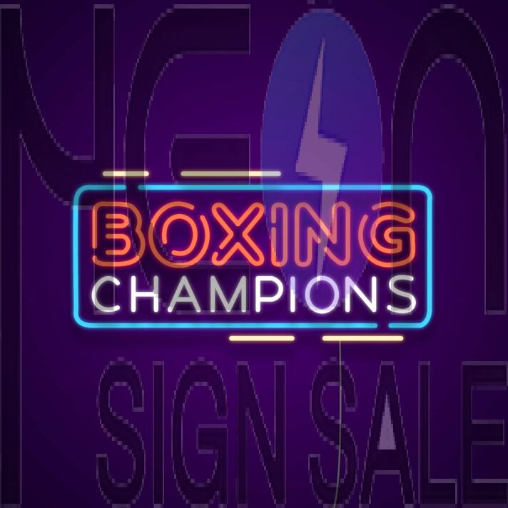 Boxing Champions Neon Sign