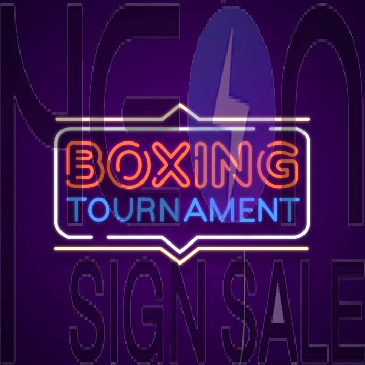 Boxing Tournament Neon Sign