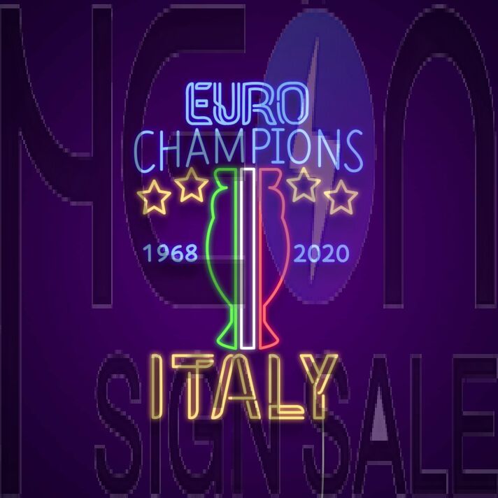 Euro Champions Italy Neon Sign