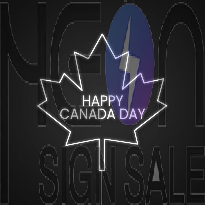 Happy Canada Day Neon Sign