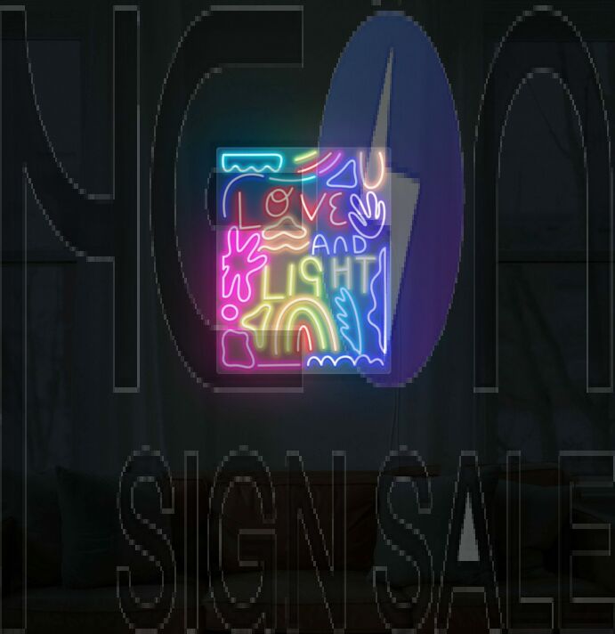 Love and Light Neon Sign