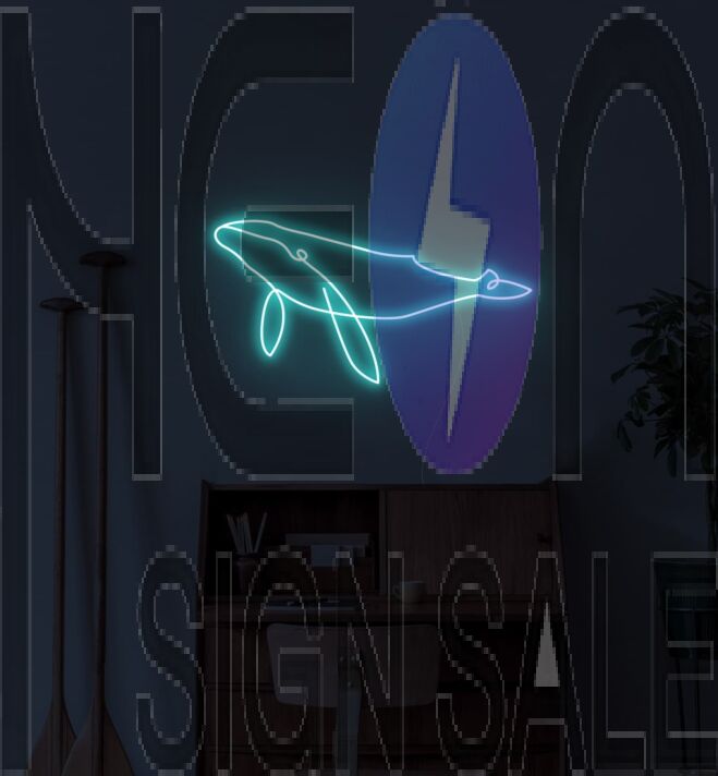 Whale Neon Sign