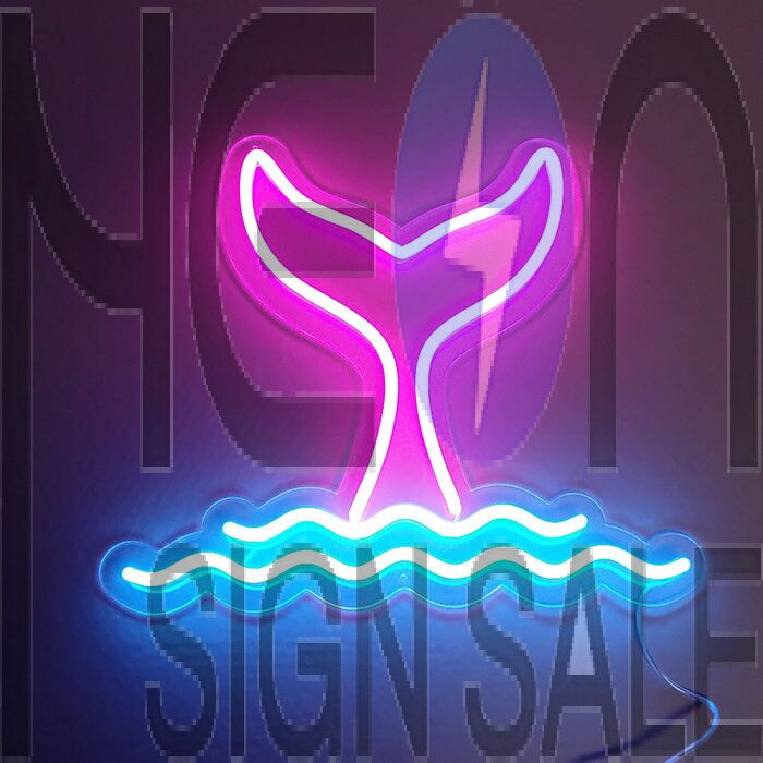Element Symbol Swimming Mermaid Neon Sign