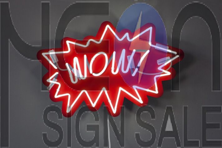 Wow Neon Sign