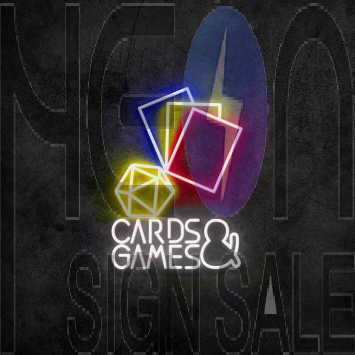 Cards and Games Neon Sign