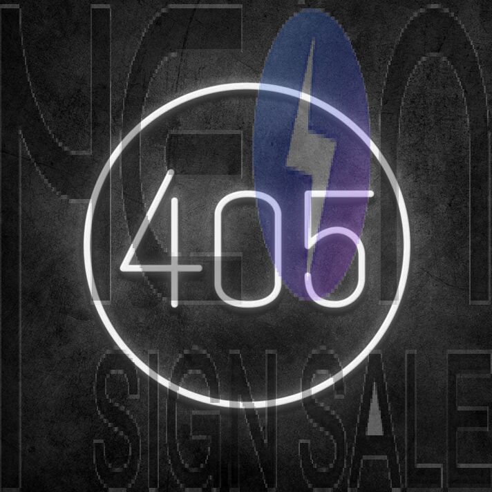 Number 405 Neon Sign