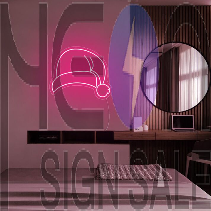 Christmas Hat Christmas Neon Sign