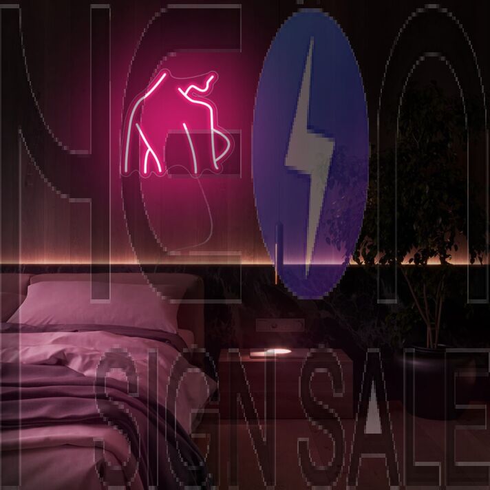 Mini Lady Body Back Neon Sign