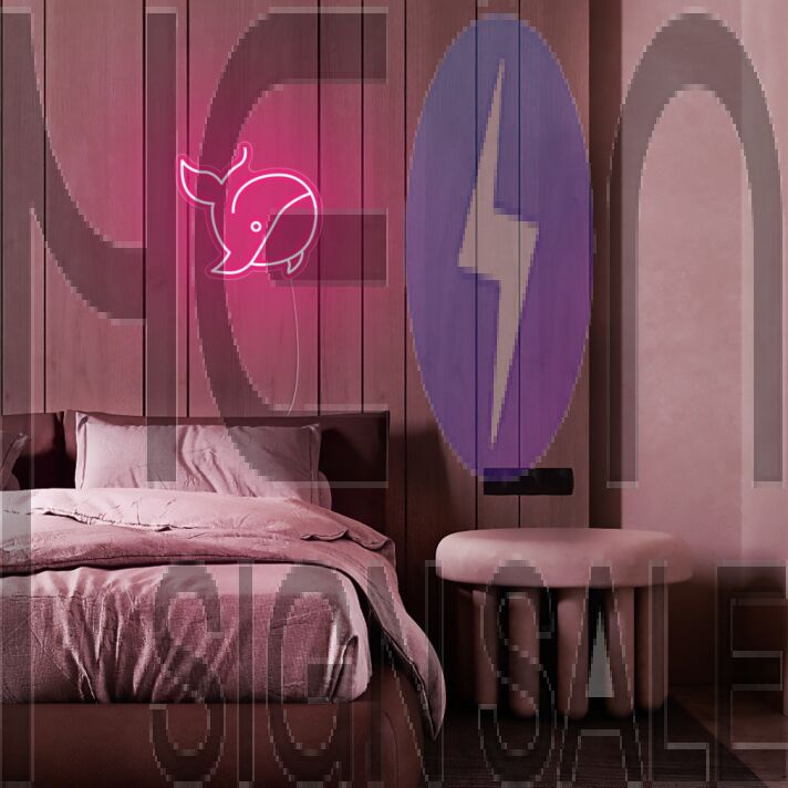 Mini Whale Neon Sign MNC41363