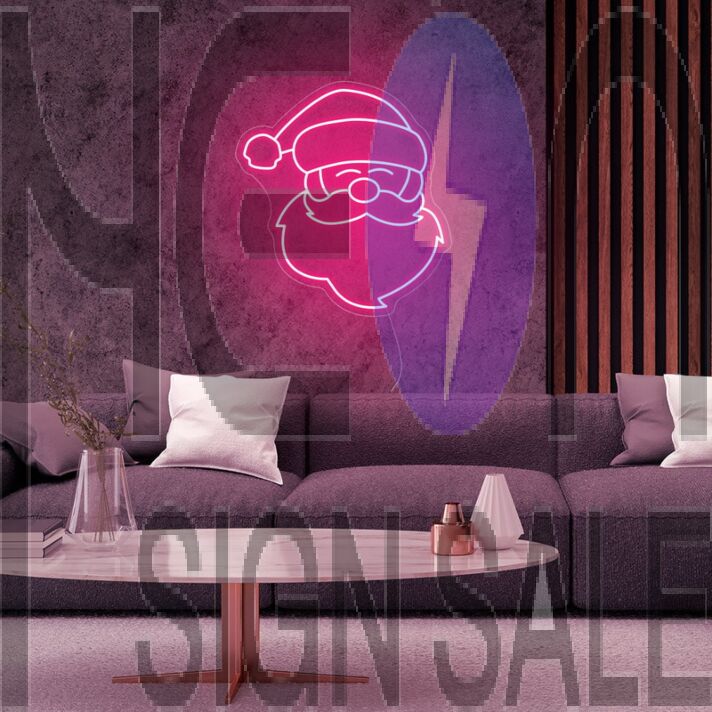 Santa Claus Christmas Neon Sign