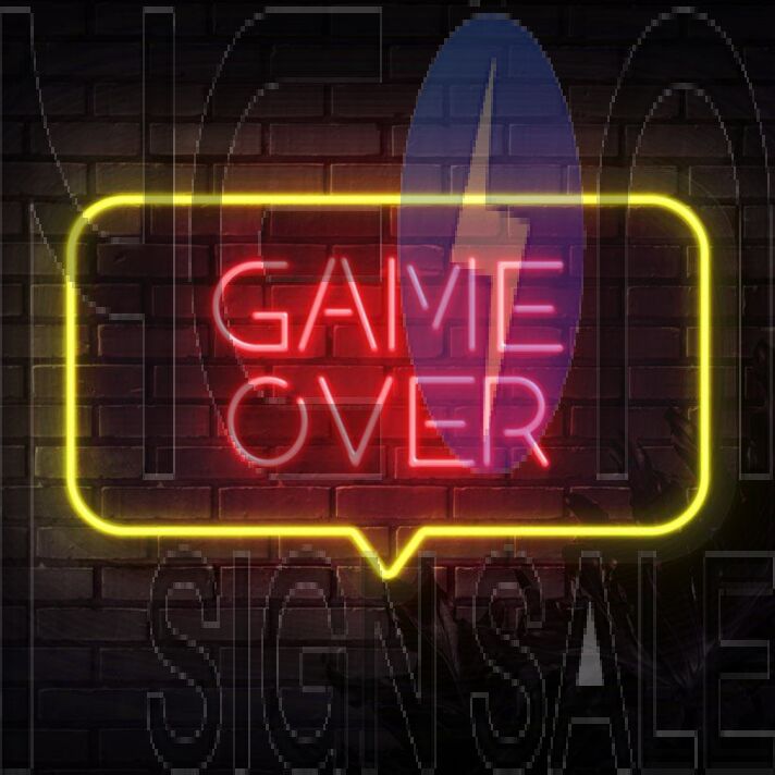Game Over Neon Sign