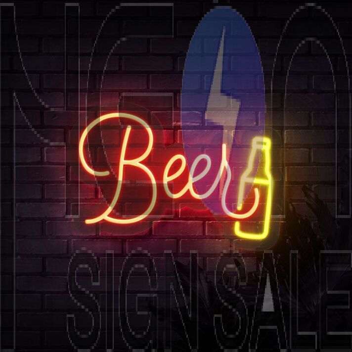 Old School Beer Neon Sign
