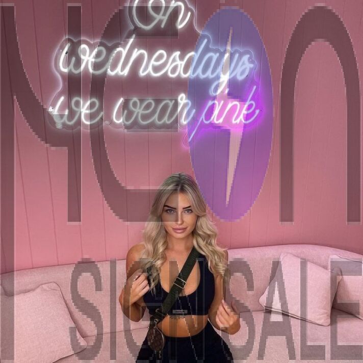 On Wednesdays We Wear Pink Neon Sign