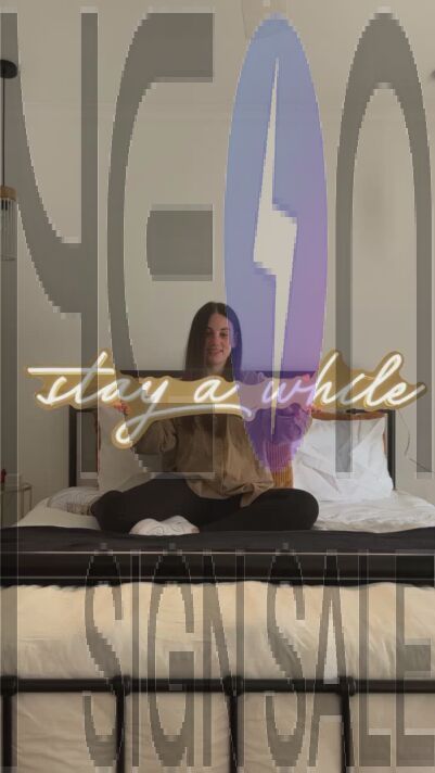 Stay A While Neon Sign