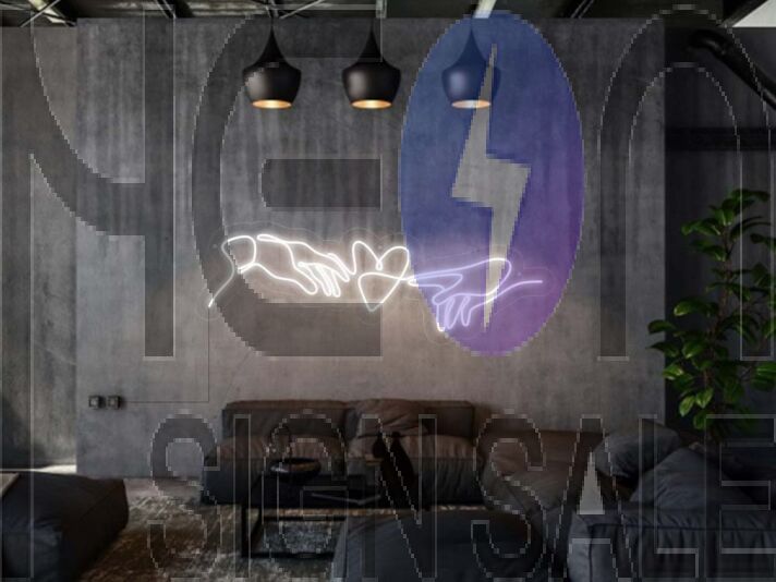 Hands Love Neon Sign