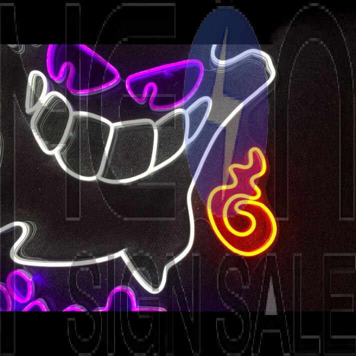 Gengar Fire Neon Sign