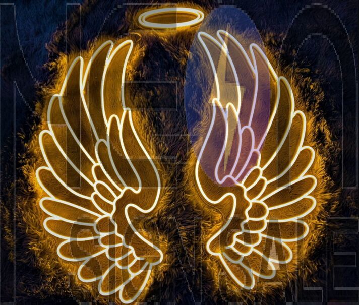 Angel Wings Party Neon Sign